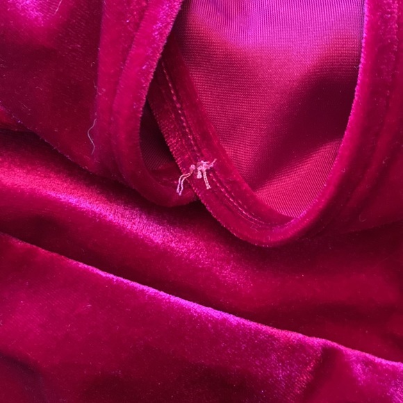 Wild Fable Hot Pink velvet Faux Wrap Mini Dress - Picture 7 of 13